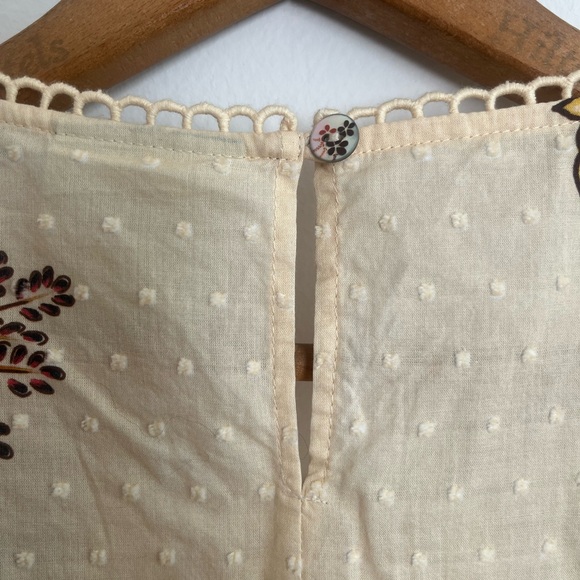 FARM Rio Beige Floral Embroidered Blouse - Picture 5 of 5